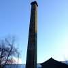 lothersdale mill chimney in winter